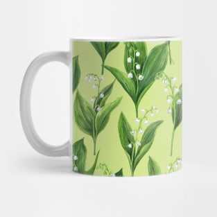 Lily of the valley on honeydew green Mug